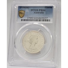 AUSTRALIA 1956 . FLORIN . PROOF . PCGS PR64